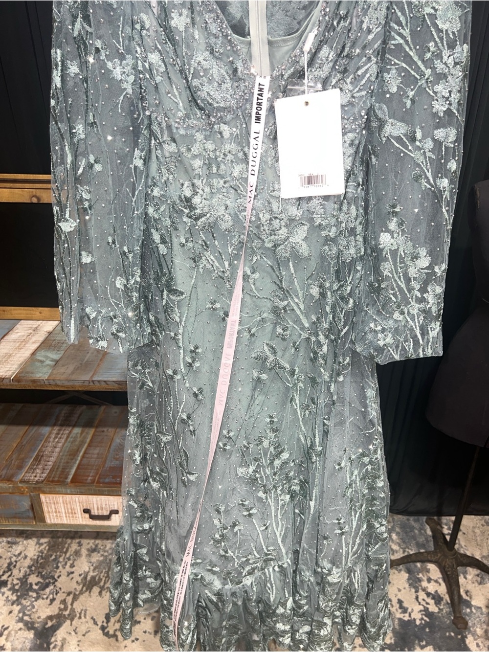 Mac Duggal 20512 NWT Long Sleeve Formal Dress - Picture 7 of 10